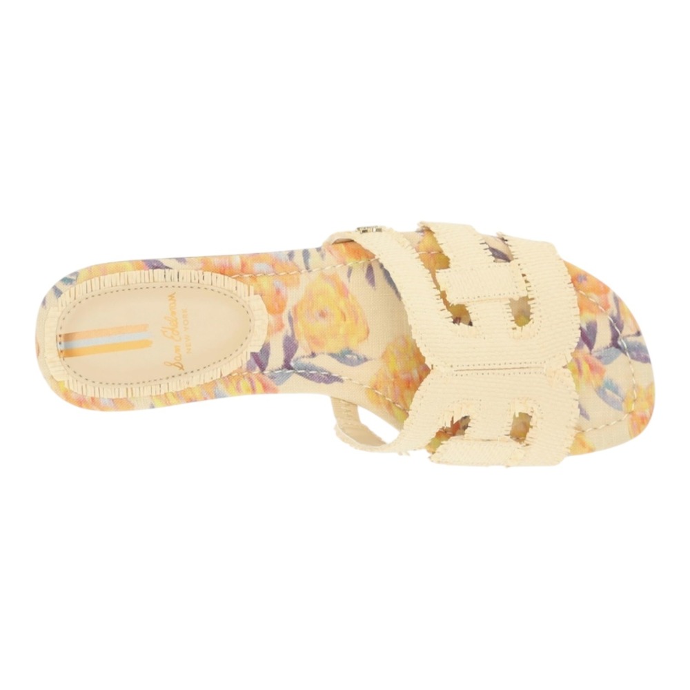 Sam Edelman Bay‎ Fray Wheat Weave Slides Sandals Women's Size 5 Floral Print NIB - Picture 4 of 9